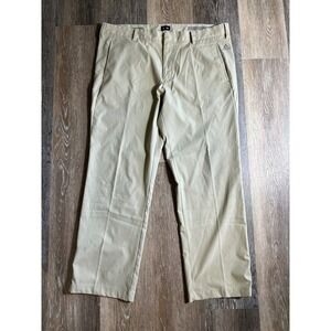 Adidas Golf Pants Mens 38x30 Tan Khaki Good Flat Front Performance Trousers